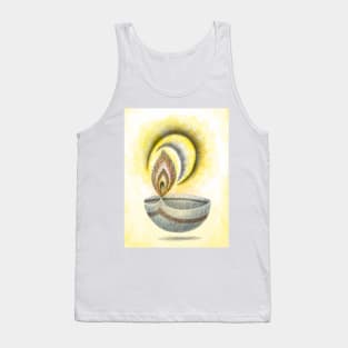 Diwali Greeting Card Oil Lamp Digital Wacom Tablet Illustration Tank Top